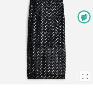 NWT J.Crew lattice sequin midi skirt size 0